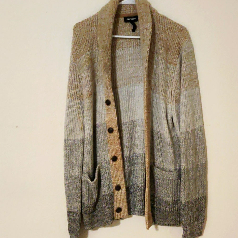 Express Cardigan Multi neutral colored